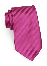 Striped Tie in Deep Magenta