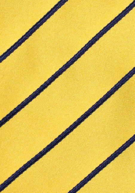 Menswear Striped Tie in Yellow and Dark Navy