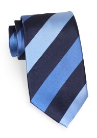 Wide Striped Tie in Blue Tones