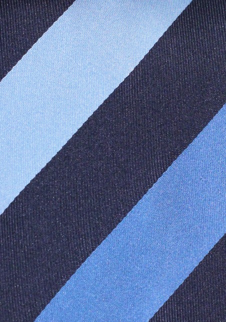 Wide Striped Tie in Blue Tones