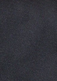 Solid Matte Black Pique Woven XL Tie