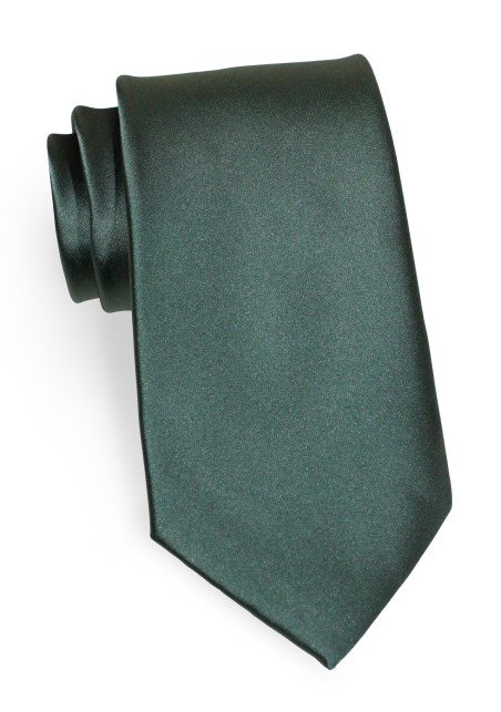 Solid Pine Green Mens Tie in Extra Long