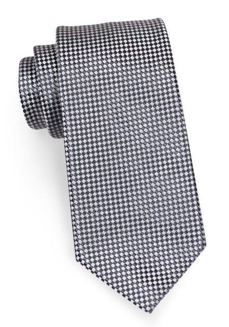 Small Squared Tie in Graphite Grey