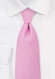 Solid Mens Necktie in Light Pink XL Length