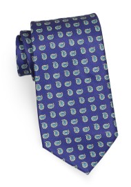 Purple Paisley Tie | Amethyst Purple Necktie with Aqua and Yellow Paisley Print