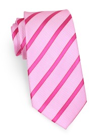 Pink Striped Extra Long Tie | XL Length Tie in Bubblegum Pink