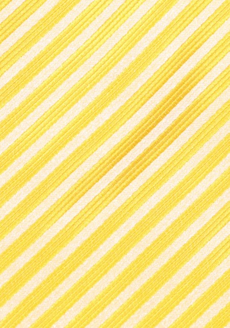 Extra Long Striped Tie in Bright Yellow