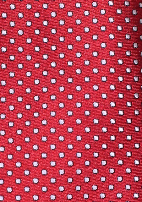 Pin Dot Necktie in Cherry Red