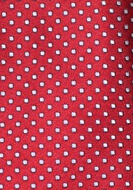 Pin Dot Necktie in Cherry Red