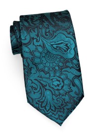 Floral Paisley Tie in Peacock