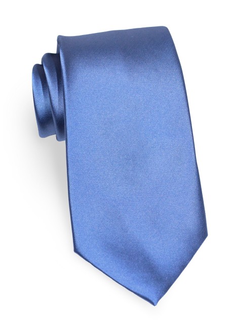 Solid Blue Necktie in Extra Long Length