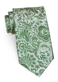 Extra Long Paisley Tie in Clover