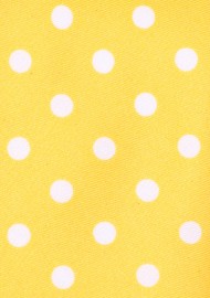 Lemon Yellow Polka Dot Necktie