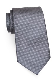 Mini Check Tie in Pewter