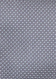 Mini Check Tie in Pewter