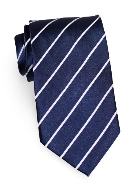 XL Sapphire Blue Striped Necktie