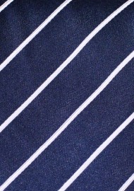 XL Sapphire Blue Striped Necktie