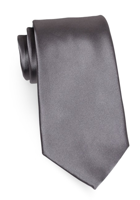 Solid Mens Neck Tie in Taupe Gray