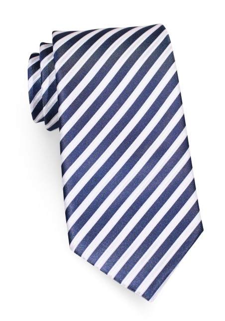 Summer Striped Necktie in Indigo