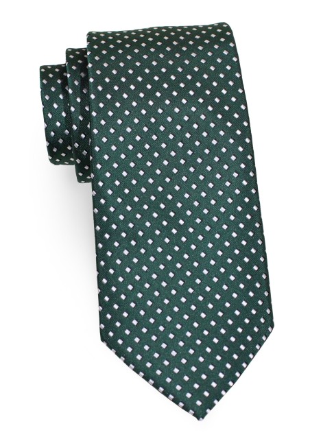 Diamond Texture Tie in Yacht Green