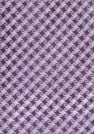 Micro Houndstooth Check Tie in Amethyst