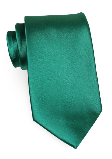 Solid Color XL Length Tie in Hunter