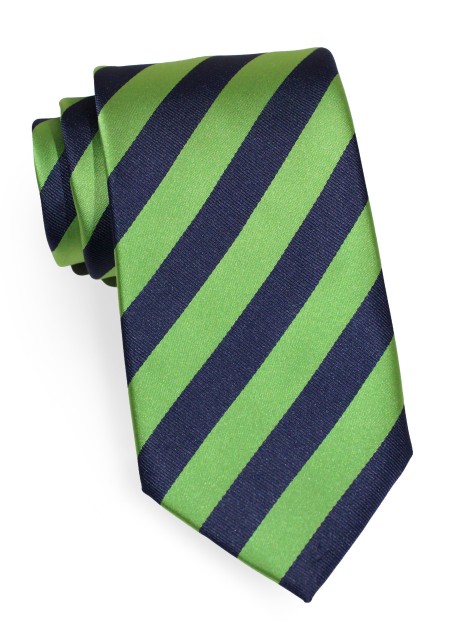 Striped Kids Tie in Navy and Green