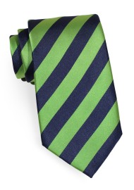 Striped Tie in Navy and Green