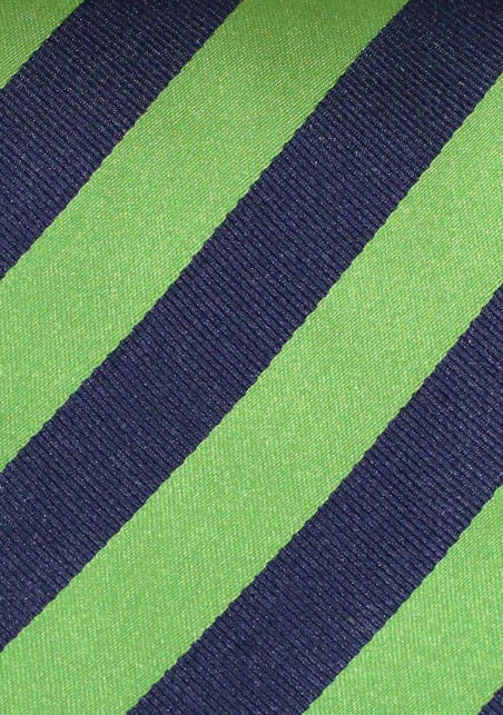 Striped Tie in Navy and Green