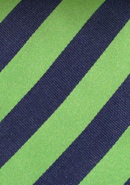 Striped Tie in Navy and Green