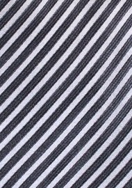 Smoke Gray and Charcoal Striped Tie