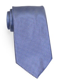 Extra Long Patterned Tie in Pacific Blue