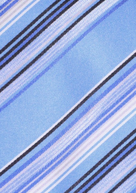 Modern Light Blue Striped Tie