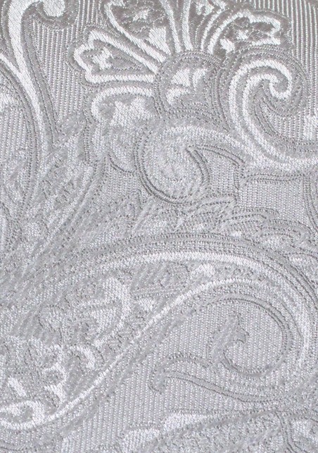 Extra Long Paisley Tie in Silver