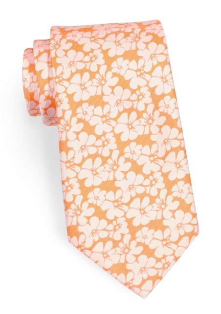 Hawaiian Floral Tie in Orange