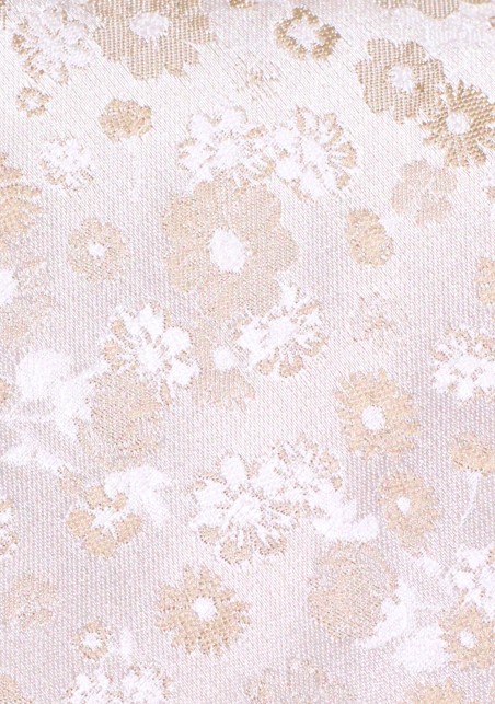 Ivory Floral Wedding Tie | Elegant Dressy Wedding Tie in Ivory Champagne Floral Design
