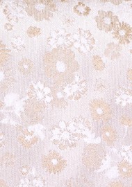 Ivory Floral Wedding Tie | Elegant Dressy Wedding Tie in Ivory Champagne Floral Design