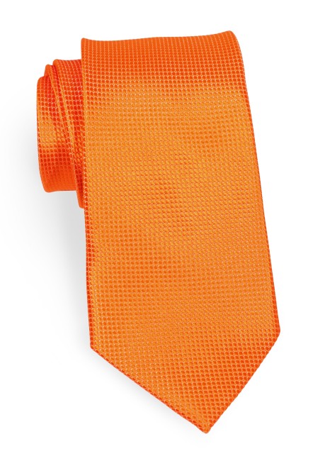 Bright Nectarine Orange Color Necktie