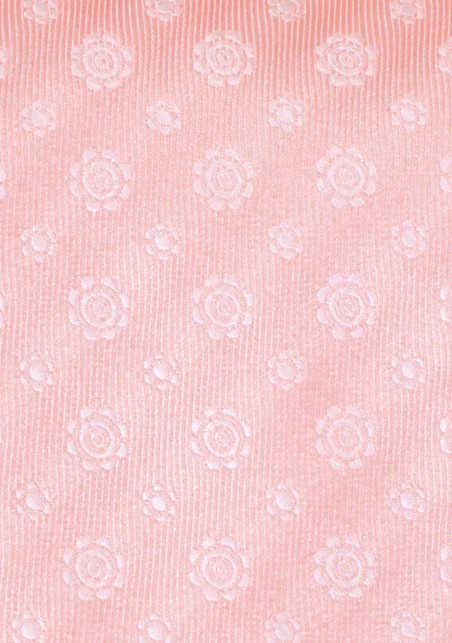 Pastel Peach Tie | Mens Necktie in Peach Cream with Floral Design