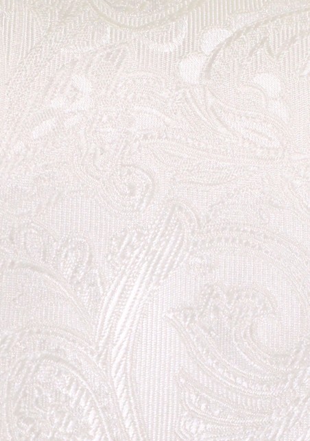 Ivory Paisley Tie in XXL Length