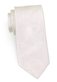 Wedding Paisley Tie in Ivory