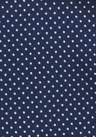 Dark Blue XL Mens Tie With Small White Polka Dots