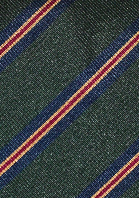 XL Sized Stripe Tie in Forest Green
