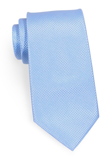 Textured Kids Length Tie in Blue Jay