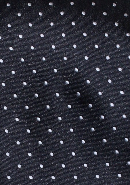 Black Silver Polka Dot Tie - Mens Necktie with Polka Dots in Black