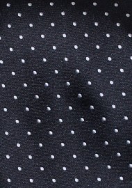 Black Silver Polka Dot Tie - Mens Necktie with Polka Dots in Black