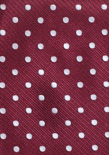 Polka Dot Tie in Aged Burgundy