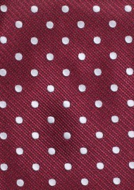 Polka Dot Tie in Aged Burgundy