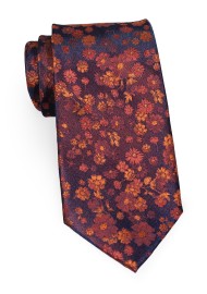 Cinnamon Necktie | Cinnamon Spice Floral Mens Tie