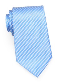 Classy Light Blue Striped Tie in XL Length
